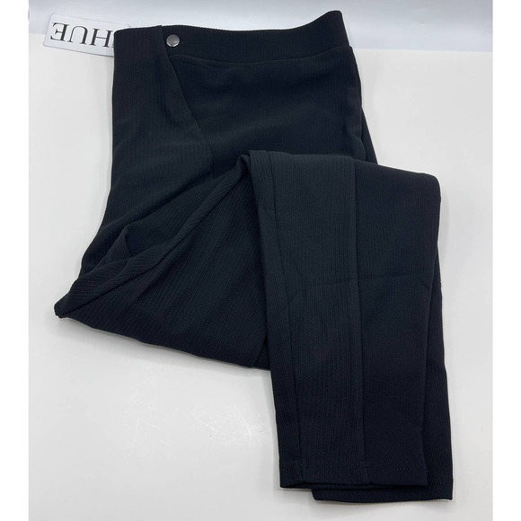 HUE Women's Textured Knit High Waist Leggings Black - Picture 1 of 6